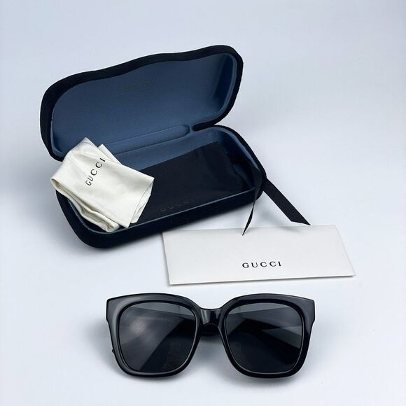 NEW Gucci GG1338S 001 Black Green Grey Square Women Sunglasses main image 9
